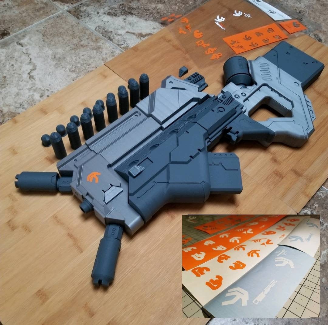 Distrikt 9 - Benutzerdefinierte Geschnittene Vinyls Für Das 3D-Gedruckte Tmax Props Kit | Nur Vinyl Grafiken Distrikt 9 - Benutzerdefinierte Geschnittene Vinyls Für Das 3D-Gedruckte Tmax Props Kit | Nur Vinyl Grafiken von CaliberCraftProps