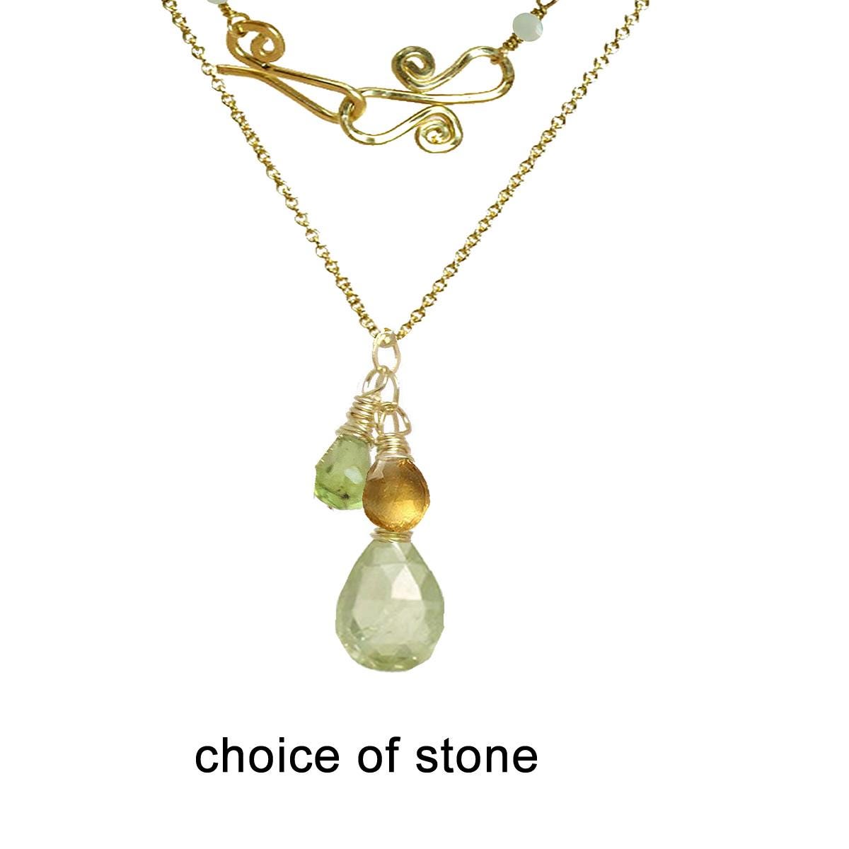 Auswahl Von 3 Edelsteinen Halskette 1-29 von CalicoJunoJewelry