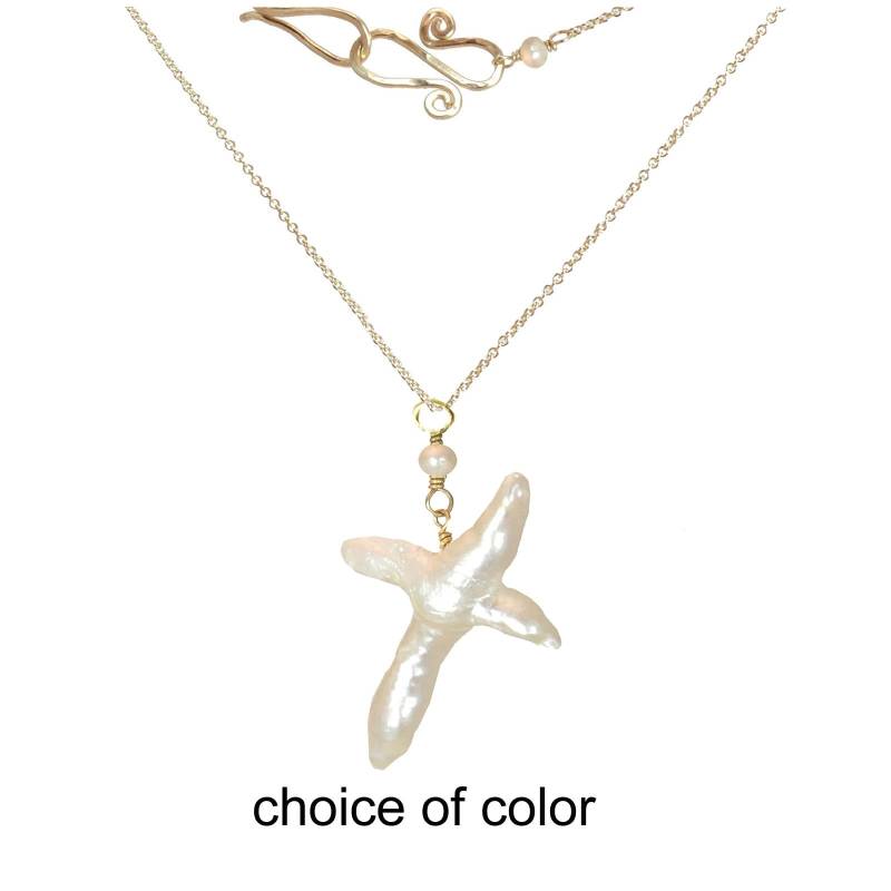 Farbauswahl Perlenkreuz Halskette 229 von CalicoJunoJewelry