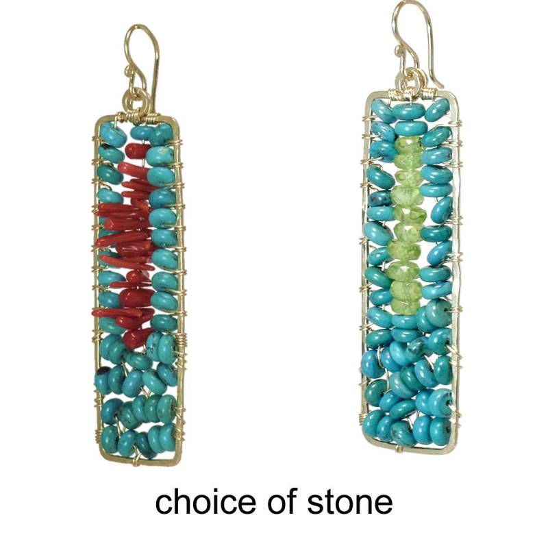 stein Nach Wahl Mit Türkisem Boho 139 von CalicoJunoJewelry