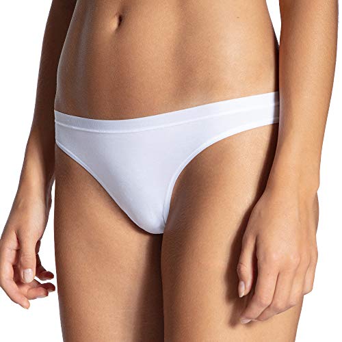 CALIDA Damen Naturlig komfort g-streng Tanga, Weiß, 44-46 EU von CALIDA