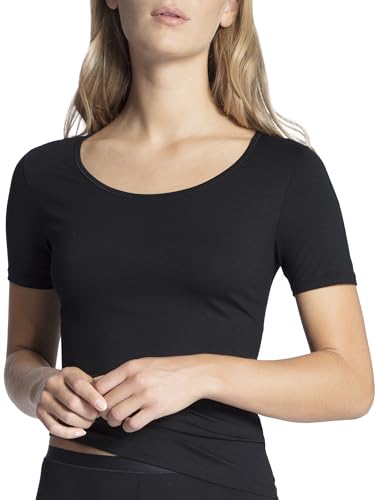 CALIDA Natural Comfort T-Shirt Damen, Rundhalsausschnitt, aus hochwertiger Baumwolle, mit natürlichem Glanz und glattem Griff von CALIDA