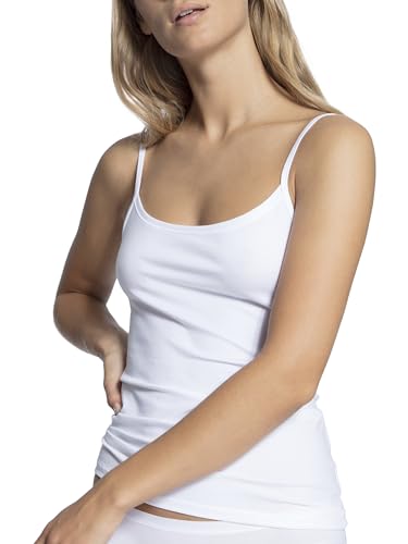 CALIDA Natural Comfort Spaghetti-Top Damen, aus hochwertiger Baumwolle, verstellbare Träger von CALIDA