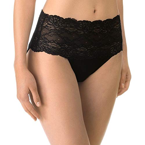 CALIDA Sensual Secrets Slip Damen, High-Waist, breiter, transparenter Spitzenbund von CALIDA