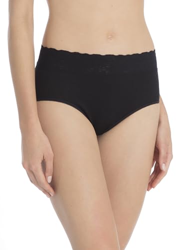 CALIDA Damen Midislip van lycrakant Taillenslip, Schwarz, 48-50 EU von CALIDA