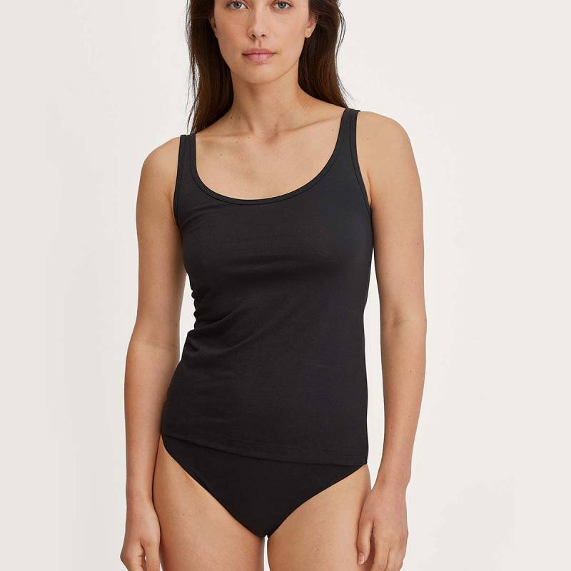 Calida Essential Cotton Oberteil, Schwarz, Größe: M, Damen von Calida