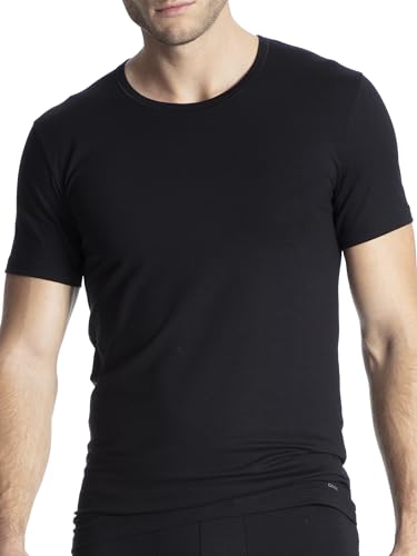 CALIDA Cotton Code T-Shirt Herren, mit Rundhalsausschnitt, Glatte Oberfläche von CALIDA