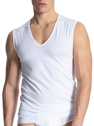 CALIDA Herren Cotton Code Tank Top Unterhemd, Weiß, 52-54 EU von CALIDA