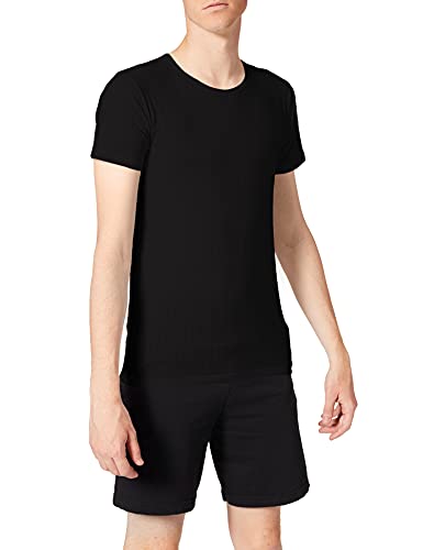 CALIDA Pure & Style T-Shirt Herren, Rundhalsausschnitt, aus weicher PIMA-Baumwolle, maskuliner Nadelzug, atmungsaktiv, schnelltrocknend und geruchshemmend von CALIDA