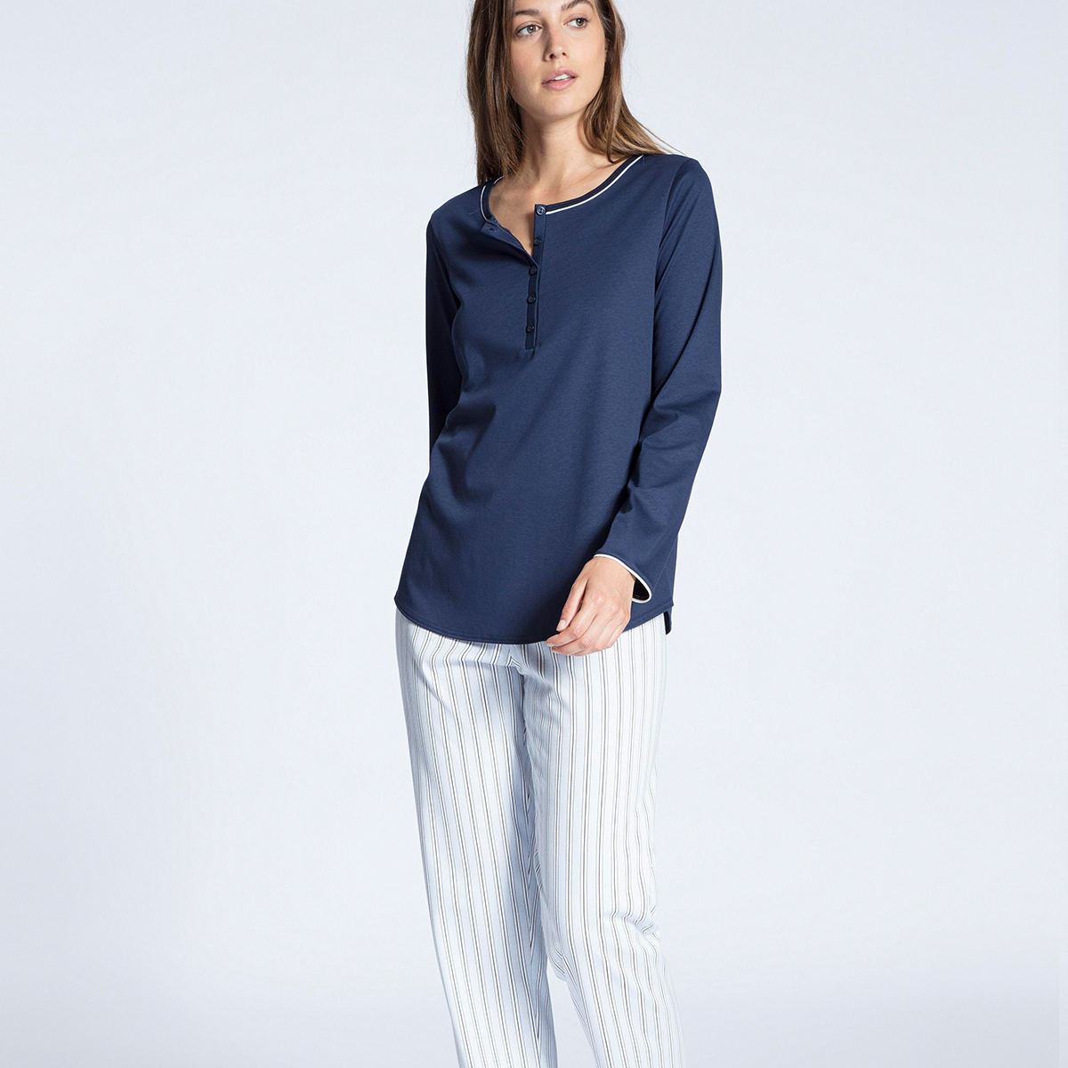 Calida Pyjamas, Farbe: Blau, Größe: L, Damen von Calida