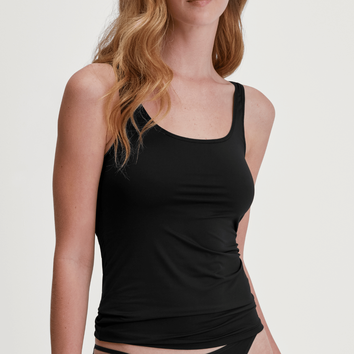 Calida Sleek Skin Oberteil, Schwarz, Größe: S, Damen von Calida