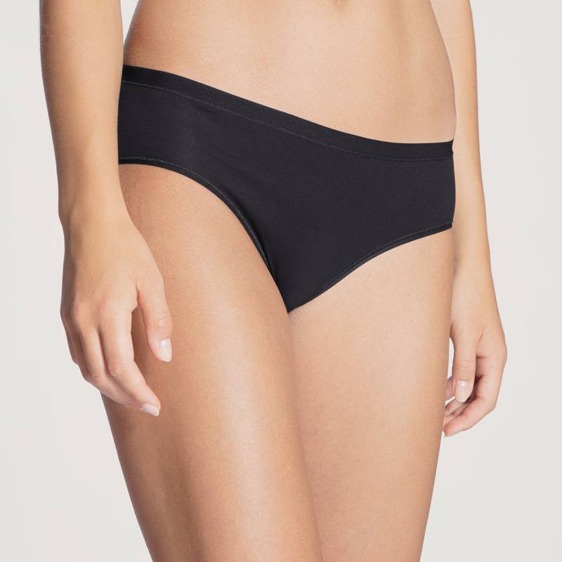 Calida Natural Comfort Tai Slip, Schwarz, Größe: XS, Damen von Calida