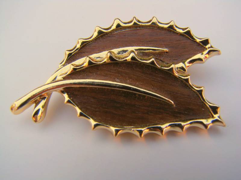 Vintage 1967 Sarah Coventry Blatt Brosche Bewaldet Schönheit Herbst von Calidebs