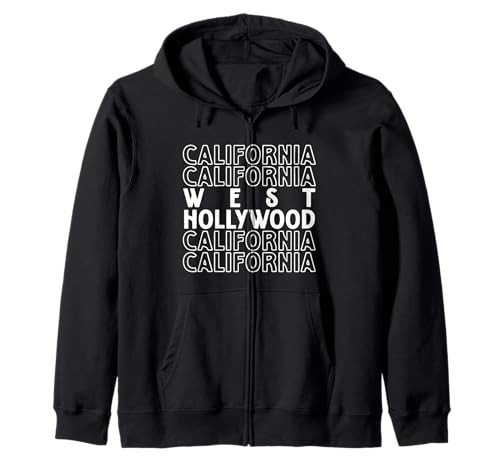West Hollywood California LA CA für Männer und Frauen. Kapuzenjacke West Hollywood California LA CA für Männer und Frauen. Kapuzenjacke von California CA LA Pride Products