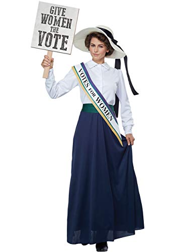 California Costumes Amerikanisches Suffragette-Kostüm für Damen, Blau, L von California Costumes