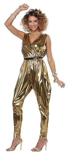 California Costumes Damen 70er-Jahre Glitz N Glamour – Erwachsenenkostüm für Erwachsene, goldfarben, Größe S von California Costumes