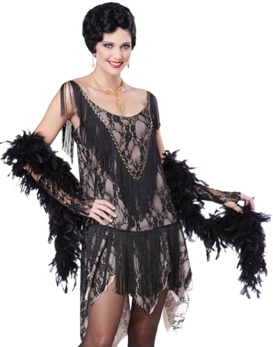 California Costumes Damen Gatsby Gal Kostüm Kleid, Schwarz, M von California Costumes