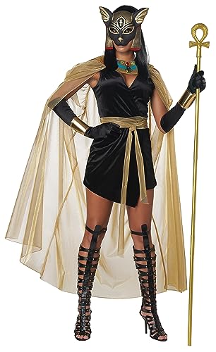 California Costumes Damen Feline Goddess/Bastet Erwachsenenkostüm, schwarz/gold, Medium von California Costumes