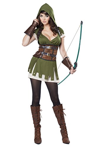 California Costumes Damen Miss Robin Hood Kostüm, oliv/braun, XS von California Costumes