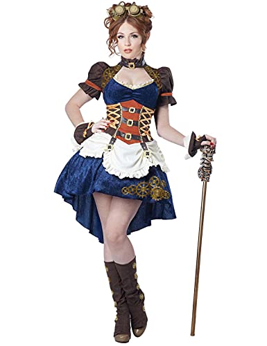 California Costumes Damen Steampunk Fantasy Kostüm für Erwachsene, Blau/Braun, S von California Costumes