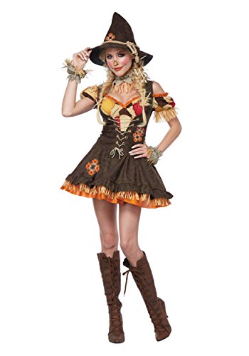 California Costumes Freches Vogelscheuchen-Kostüm für Damen, braun, Large von California Costumes