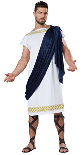 California Costumes Griechischer Toga für Herren, weiß/marineblau, XL von California Costumes