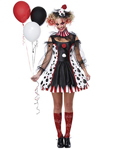 California Costumes Gruseliges Clown-Kostüm für Damen, Schwarz, M von California Costumes