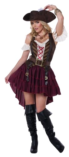 California Costumes Damen Sexy Swashbuckler Kostüm für Erwachsene, Braun, Medium von California Costumes