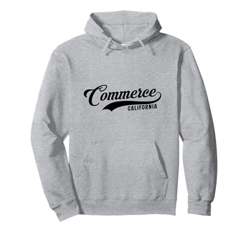 Commerce California geeignet für Männer und Frauen. Pullover Hoodie von California Pride Athletic Script Products