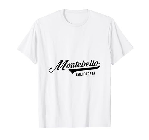 Montebello California geeignet für Männer und Frauen. T-Shirt Montebello California geeignet für Männer und Frauen. T-Shirt von California Pride Athletic Script Products