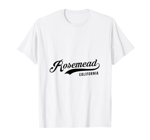 Rosemead California geeignet für Männer und Frauen. T-Shirt von California Pride Athletic Script Products