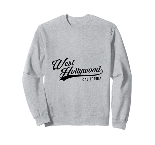 West Hollywood California geeignet für Männer und Frauen. Sweatshirt von California Pride Athletic Script Products