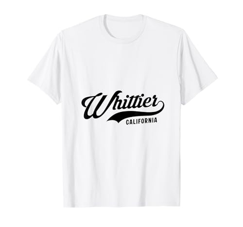 Whittier California geeignet für Männer und Frauen. T-Shirt von California Pride Athletic Script Products