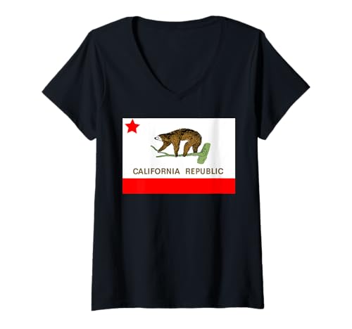 Damen Faultier-T-Shirt der California Republic Of Chill T-Shirt mit V-Ausschnitt Damen Faultier-T-Shirt der California Republic Of Chill T-Shirt mit V-Ausschnitt von California Republic Chill State Of Mind