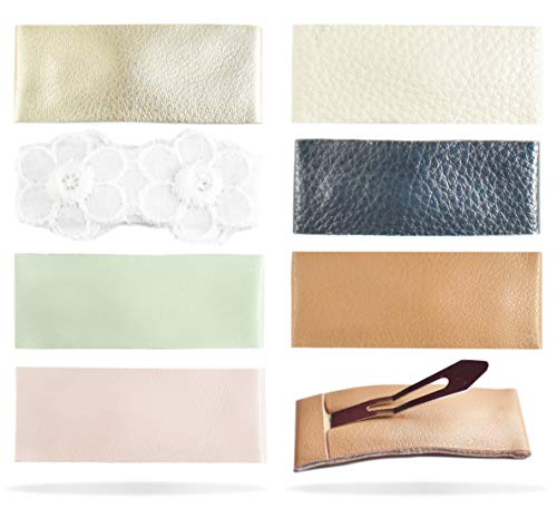 Haarspangen aus Kunstleder, rutschfest, für Damen und Mädchen, 7 Stück, 5,1 cm Haarspangen aus Kunstleder, rutschfest, für Damen und Mädchen, 7 Stück, 5,1 cm von California Tot