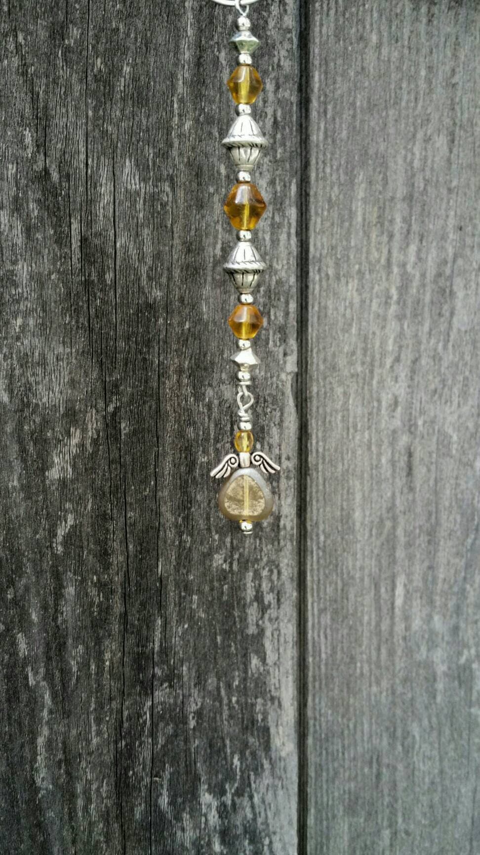 Geldbörse Charm Schutzengel Clip Rucksack Reißverschluss Geschenk Für Sie Scissor Fob Erinnerung Kristall Suncatcher Geburtstagsgeschenk von CaliforniaCrownJewel