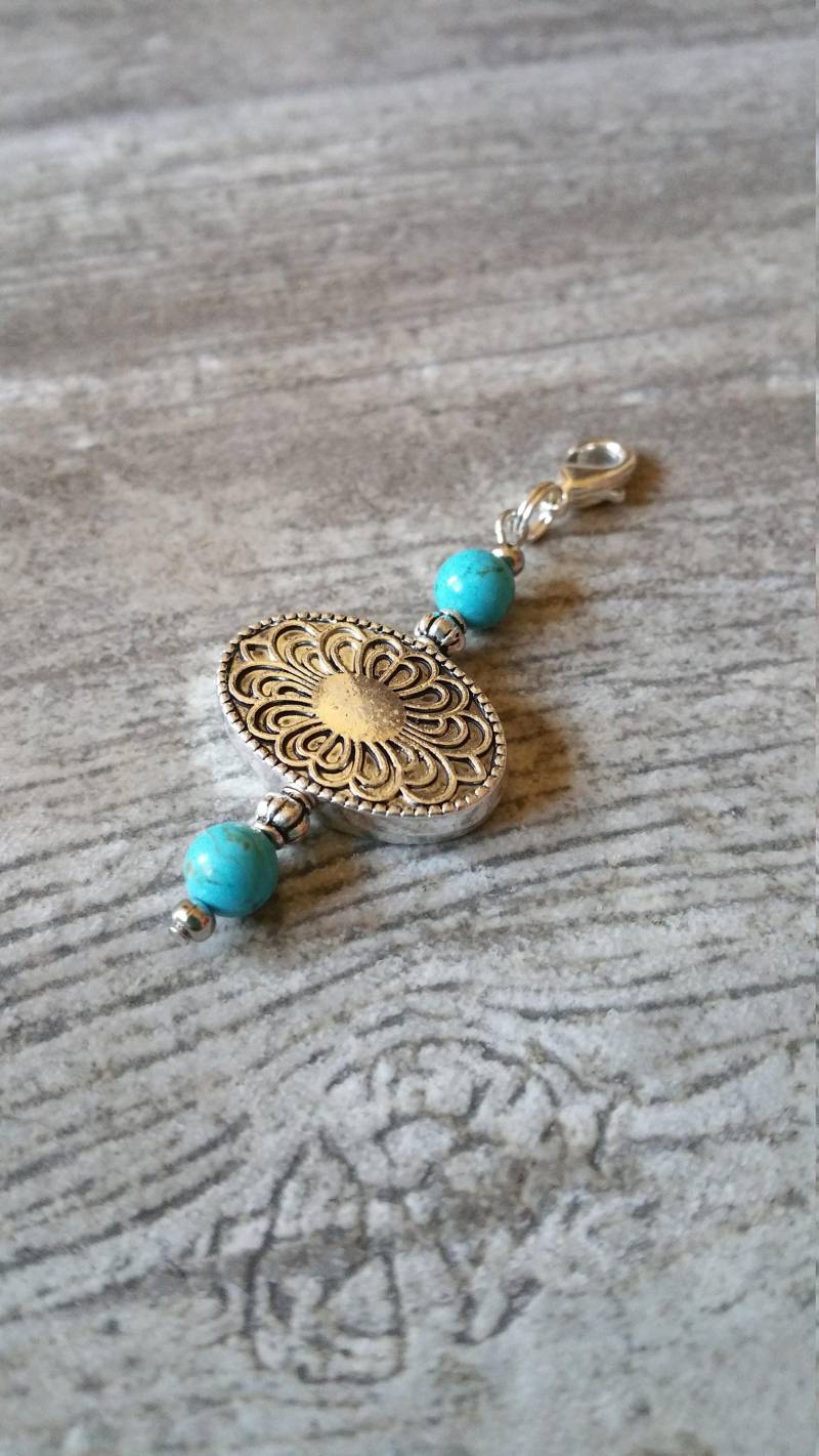 Türkis Tasche Bling Silber Geldbörse Charme Taschenclip Reißverschluss Schere Fob Erinnerung Geschenk Sympathie Blau Sonnenfänger Geburtstagsgeschenk von CaliforniaCrownJewel