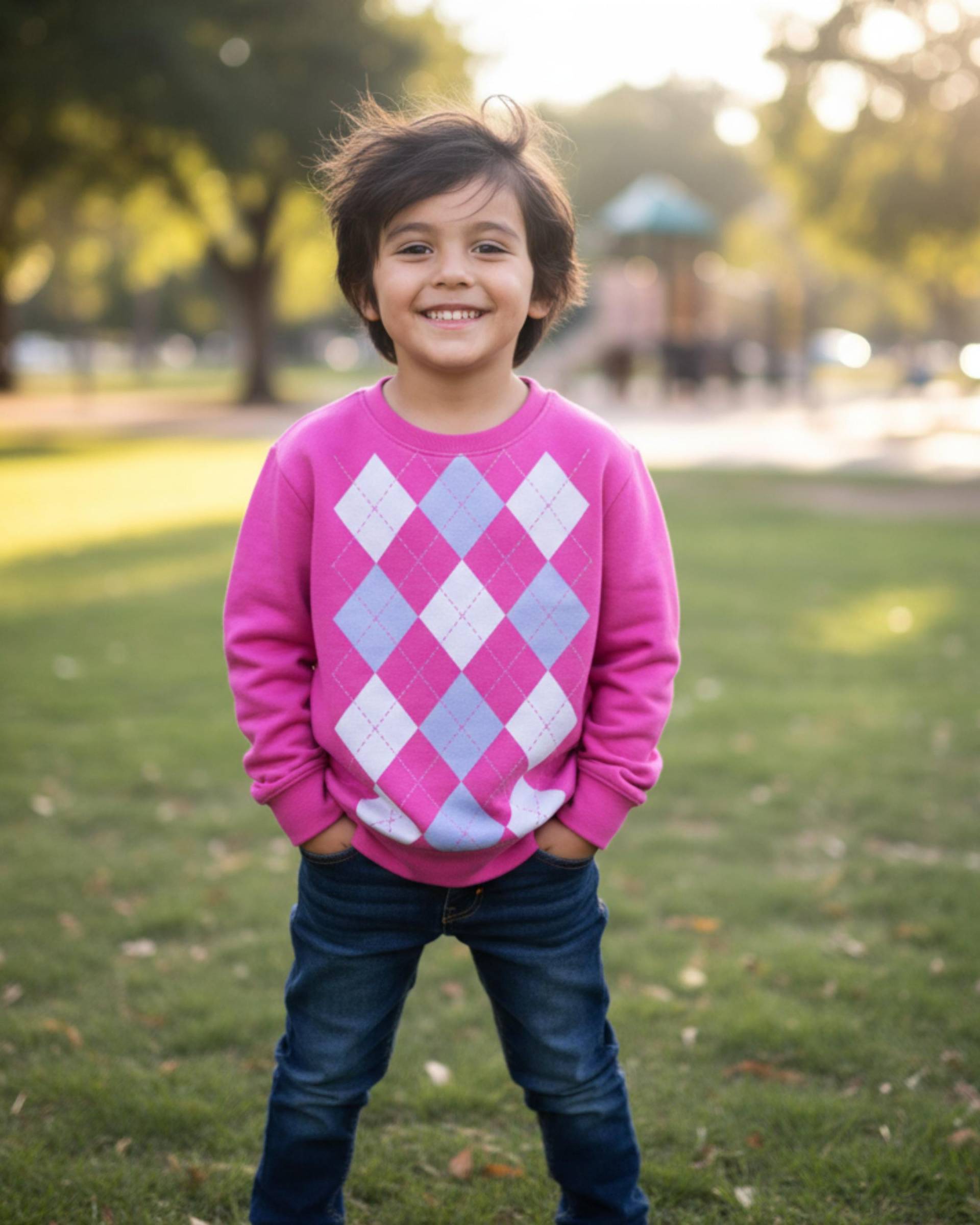 Kinder Rosa Argyle Pullover & Sweatshirt K-Pop Preppy Crewneck Kinder Rosa Argyle Pullover & Sweatshirt K-Pop Preppy Crewneck von CaliforniaDeStudio