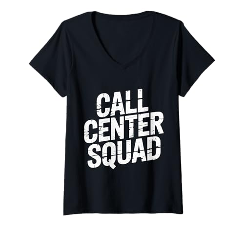 Damen Call Center Squad Crew unterstützen den Kundendienst ---- T-Shirt mit V-Ausschnitt Damen Call Center Squad Crew unterstützen den Kundendienst ---- T-Shirt mit V-Ausschnitt von Call Center Crew unterstützt Humor