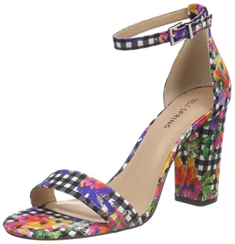 Call It Spring EU Damen LOREG Peeptoe Sandalen, Mehrfarbig (Floral Gingham) von Call It Spring EU