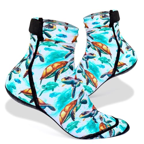 CallaSports Strandsocken – Sandsocken für Beachvolleyball, Surfsocken, Strandfußballsocken, 3 mm Neopren-Socken für Damen, Meeresschildkröte, Large CallaSports Strandsocken – Sandsocken für Beachvolleyball, Surfsocken, Strandfußballsocken, 3 mm Neopren-Socken für Damen, Meeresschildkröte, Large von CallaSports