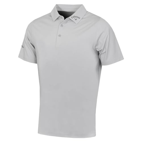 Callaway Apparel Herren Emea Ss Ventilated C Polohemd, Gray Dawn, L von Callaway