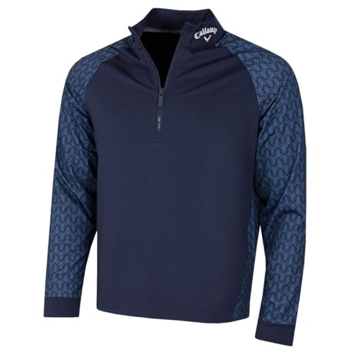 Callaway Golf Herren 1/4 Zip Odyssey Pullover - Peacoat - S von Callaway Apparel