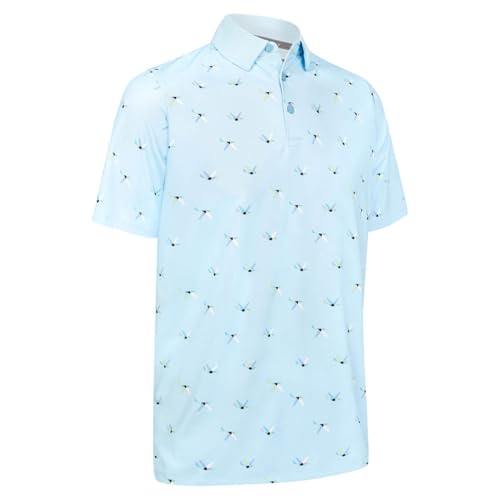 Callaway Golf Herren 2025 All Over Birdies Poloshirt - Arktisches Paradies - XL von Callaway Apparel