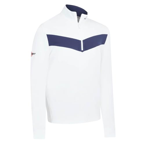 Callaway Golf Herren 2025 Odyssey Zip Pullover Golfpullover - Helles Weiß - M von Callaway Apparel