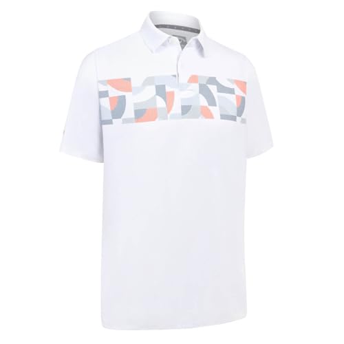 Callaway Golf Herren 2025 Optical''C“ -Golf-Poloshirt - Helles Weiß - L von Callaway Apparel