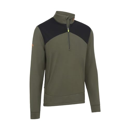 Callaway Golf Herren Aquapel Thermal Fleece Pullover - Schwarz Lichen - M von Callaway Apparel