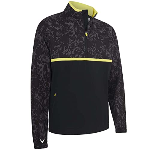 Callaway Golf Herren Camo Gedruckt Wind 1/4 Zip Pullover - Caviar - M von Callaway Apparel