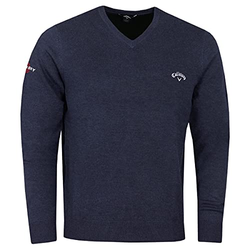 Callaway Golf Herren Odyssey Langarm-V-Ausschnitt Pullover - Marine - XXL von Callaway