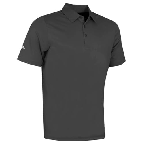 Callaway Golf Herren Swingtech Fest Stretch Golf-Polo-Hemd - Asphalt - S von Callaway Apparel